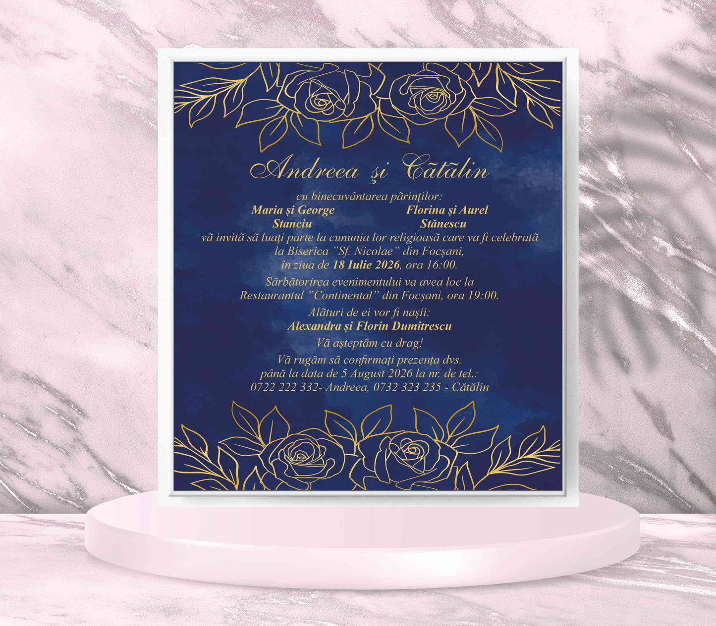 Invitatii nunta cod Miraj-5007 - MirajulNuntii.ro