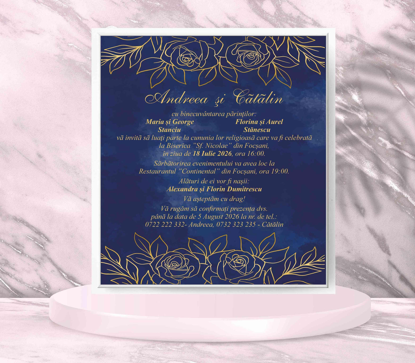 Invitatii nunta cod Miraj-5007 - MirajulNuntii.ro