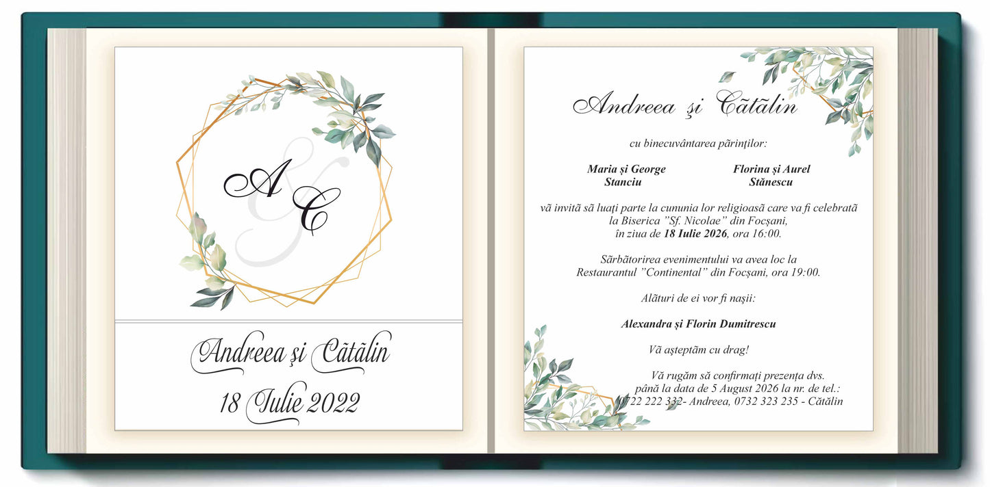 Invitatie NUNTA Digitala - cod 5048 - MirajulNuntii.ro