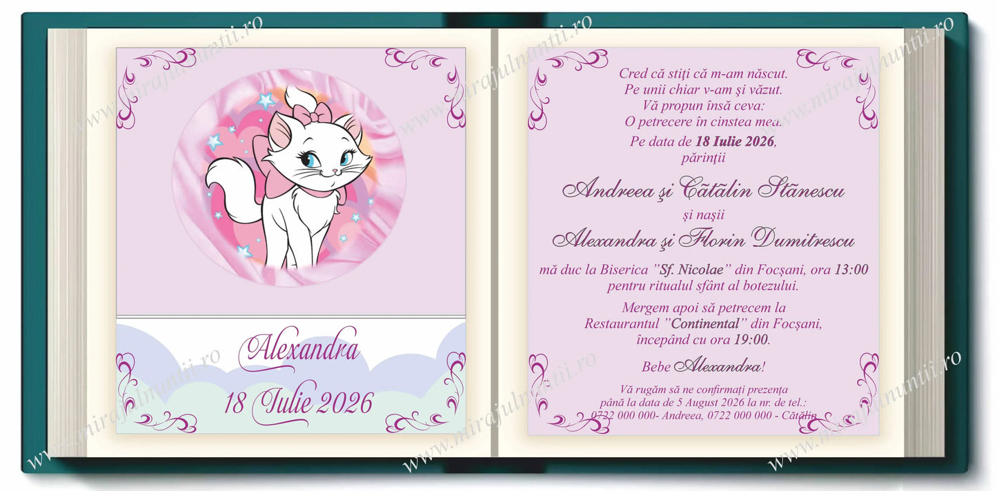 Invitatie BOTEZ Digitala - cod 5726 - MirajulNuntii.ro