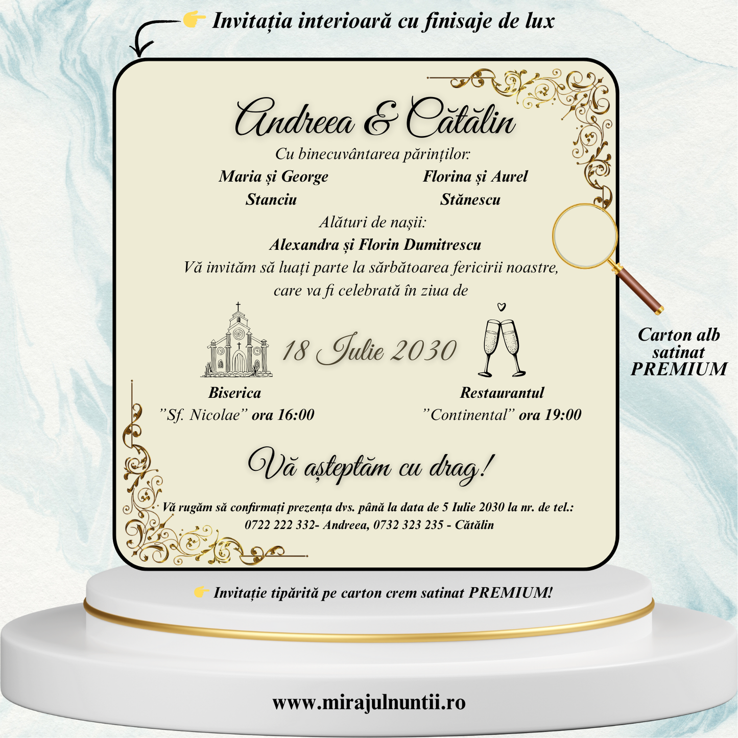 Invitatii nunta cod Miraj-20281