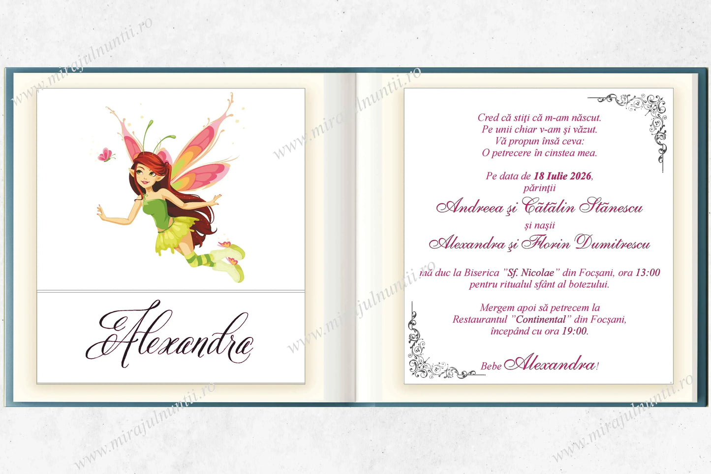 Invitatie BOTEZ Digitala - cod 6018 - MirajulNuntii.ro