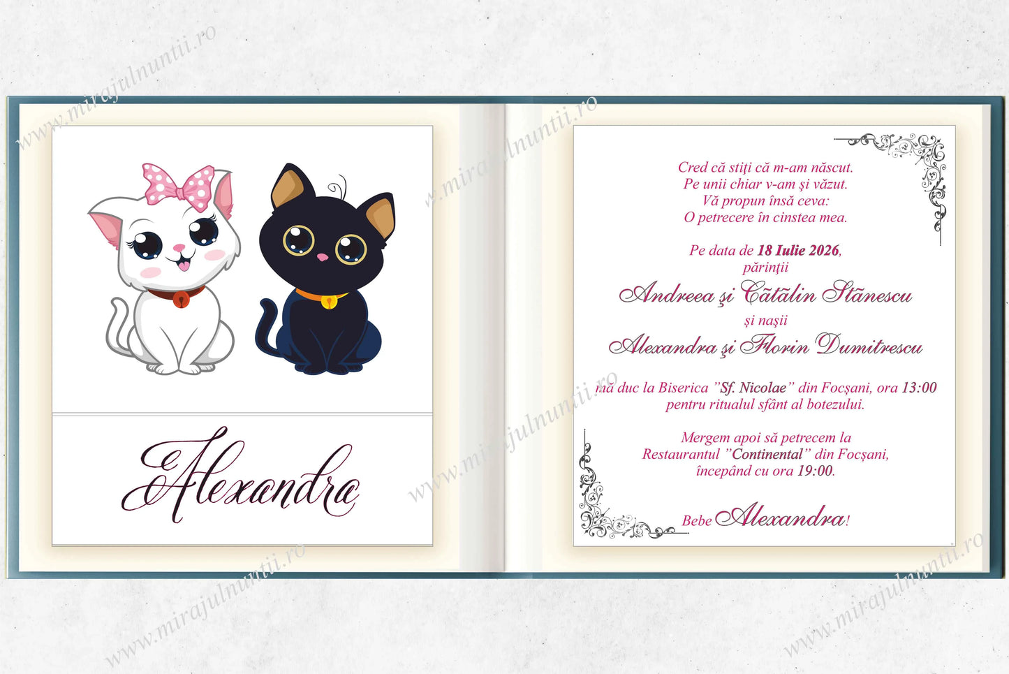 Invitatie BOTEZ Digitala - cod 6022 - MirajulNuntii.ro