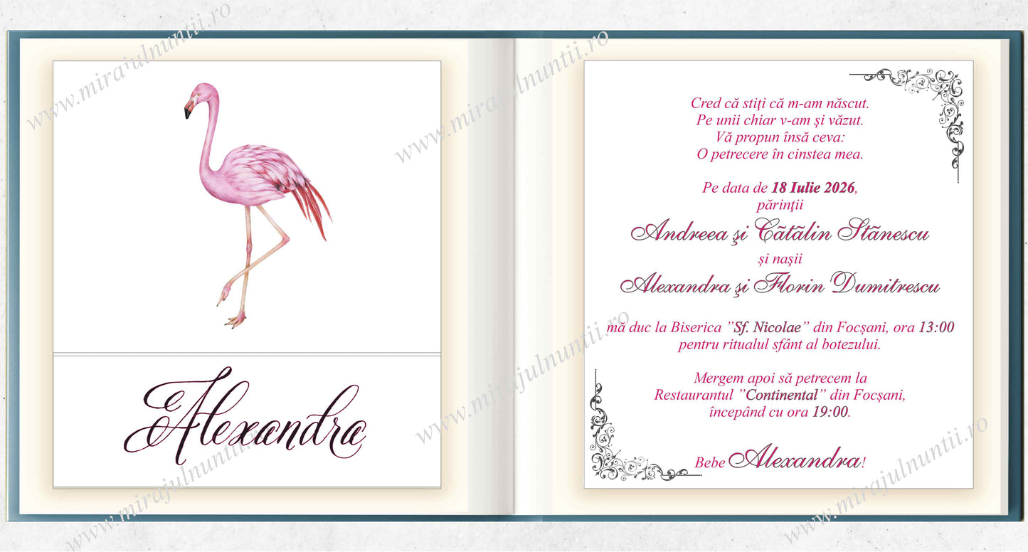 Invitatie BOTEZ Digitala - cod 6027 - MirajulNuntii.ro