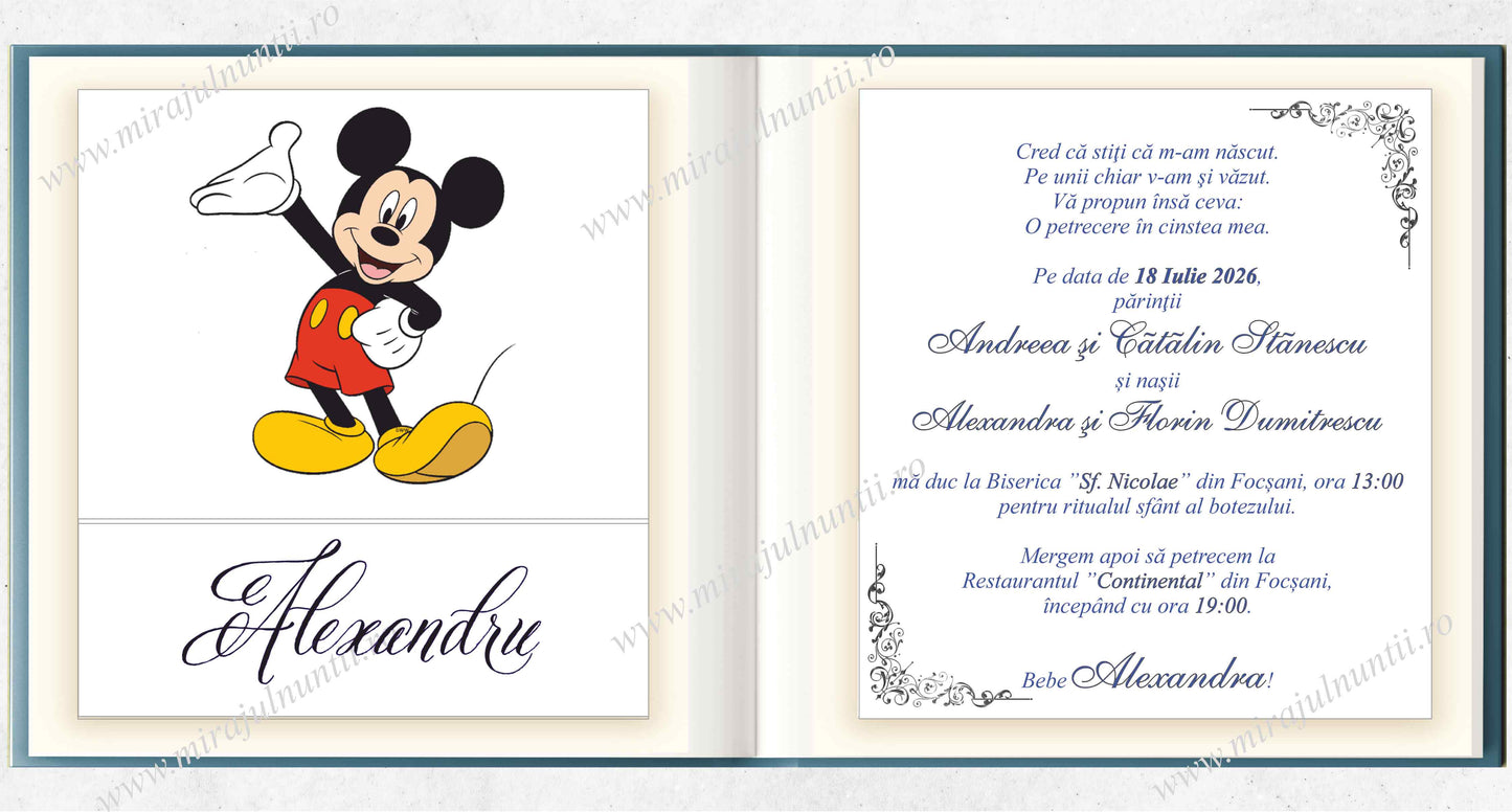 Invitatie BOTEZ Digitala - cod 6028 - MirajulNuntii.ro