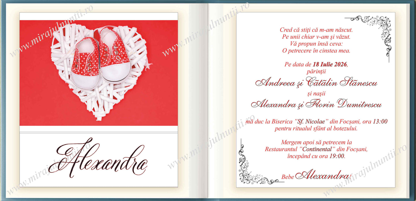 Invitatie BOTEZ Digitala - cod 6031 - MirajulNuntii.ro