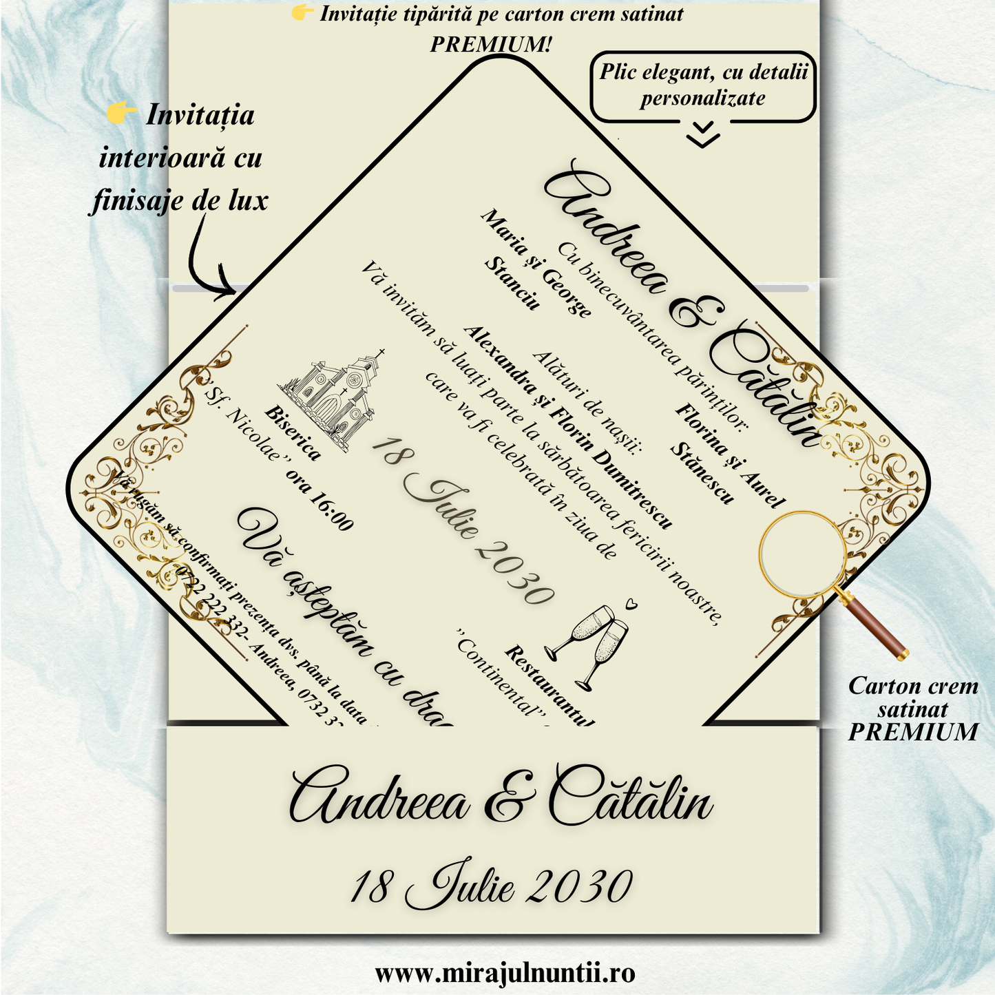 Invitatii nunta cod Miraj-20281