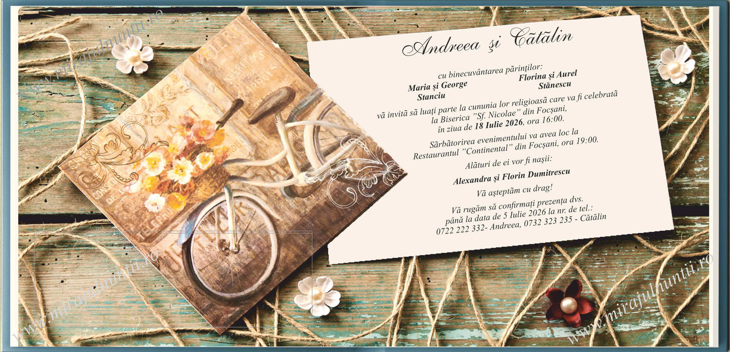 Invitatie NUNTA Digitala - cod 70263 - MirajulNuntii.ro
