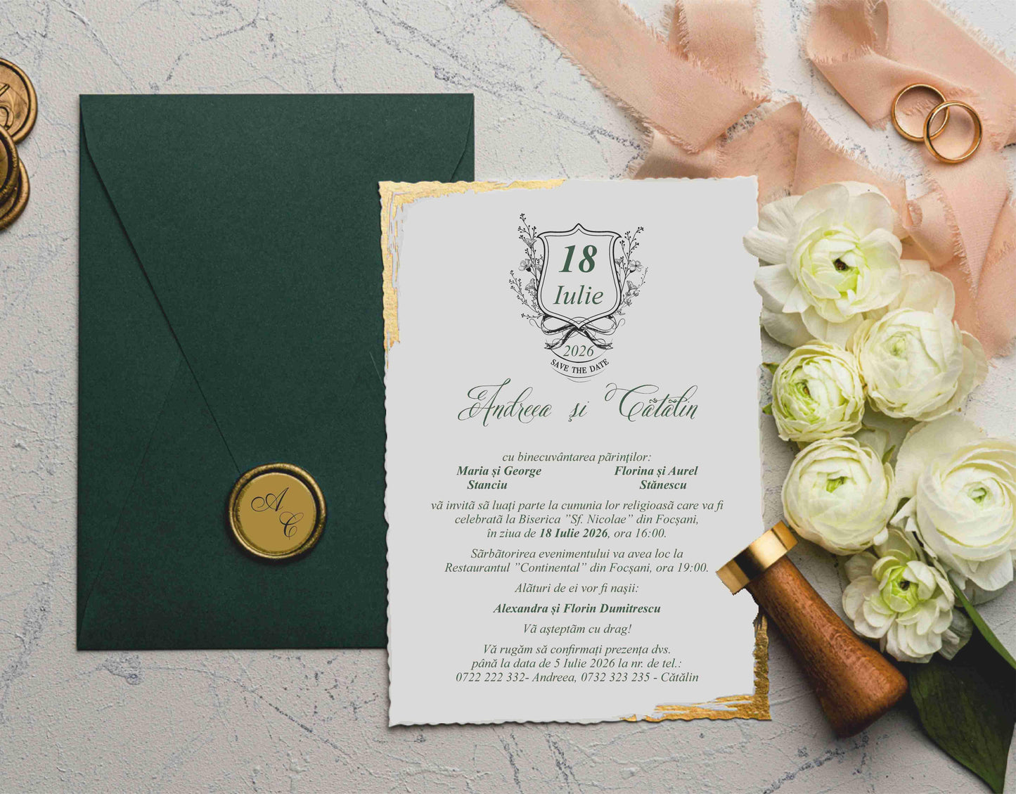 Invitatie NUNTA Digitala - cod 9193 - MirajulNuntii.ro