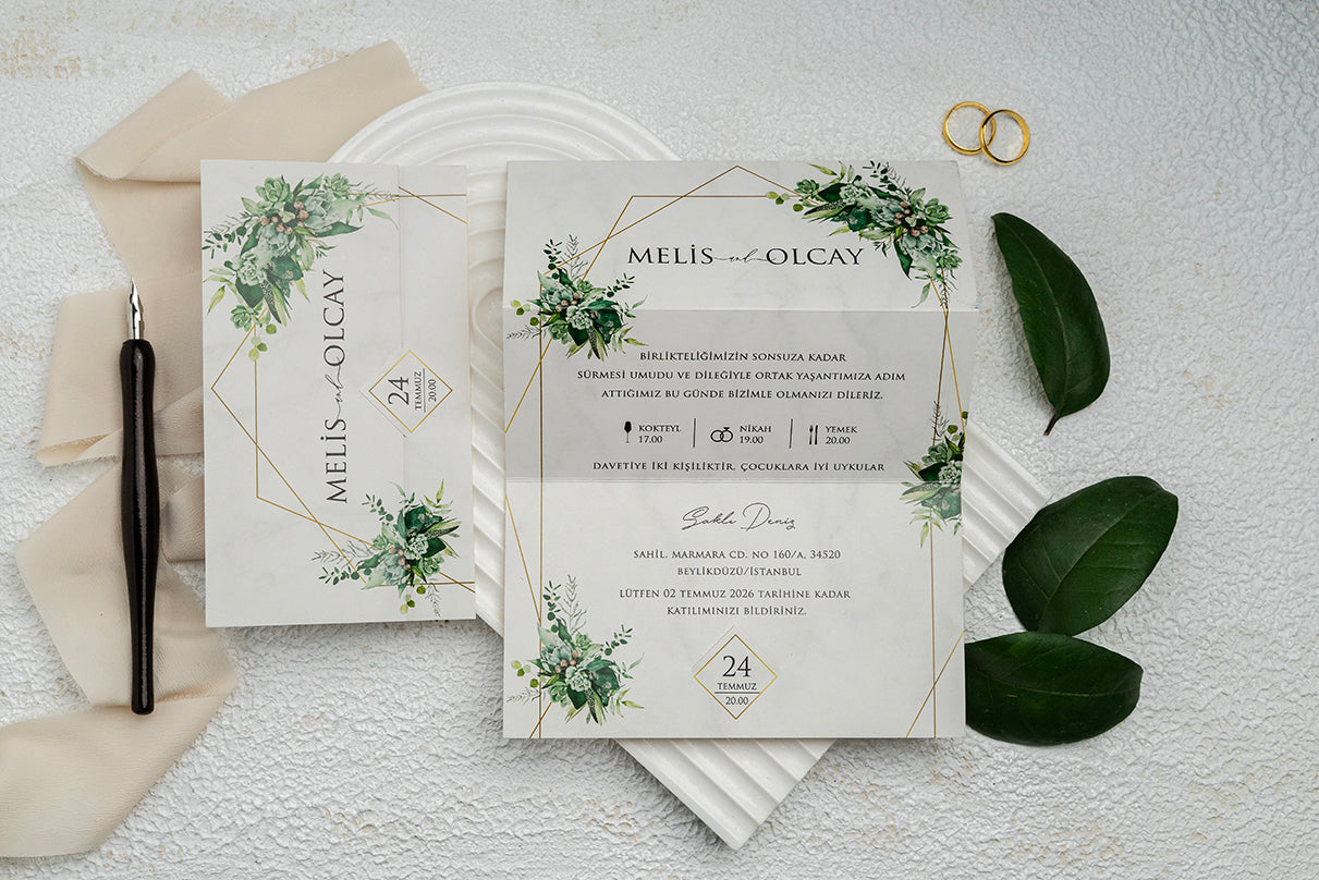 Invitatii De Nunta - Ekonom - cod 9348 - MirajulNuntii.ro