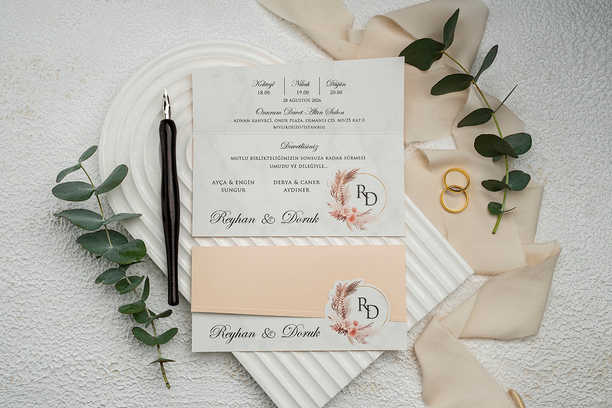 Invitatii De Nunta - Ekonom - cod 9362 - MirajulNuntii.ro