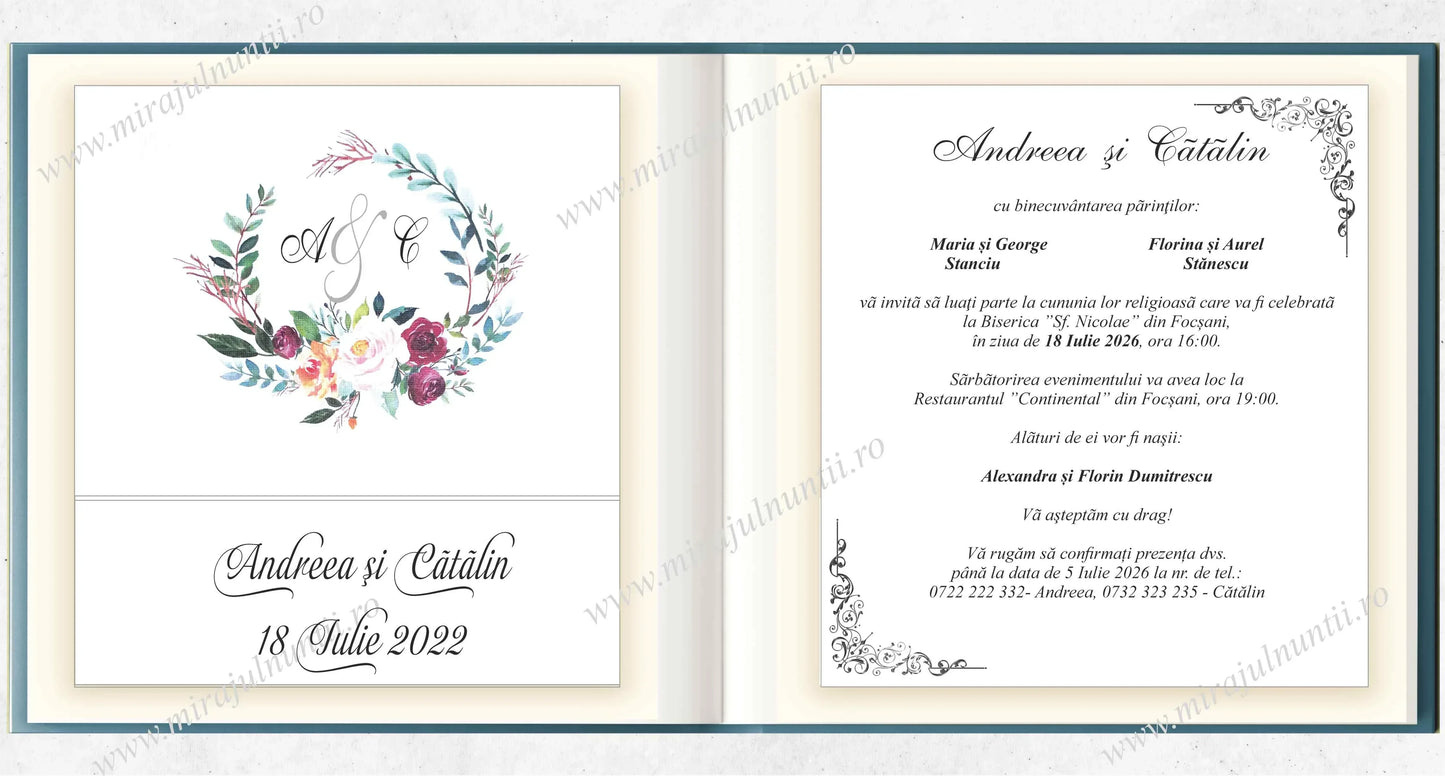 Invitatie NUNTA Digitala - cod 970 - MirajulNuntii.ro