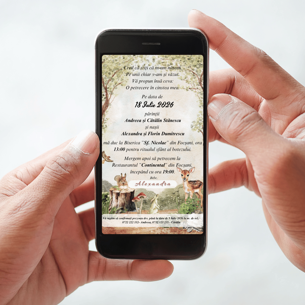 Invitatie Digitala cod Magnific B.10 - MirajulNuntii.ro