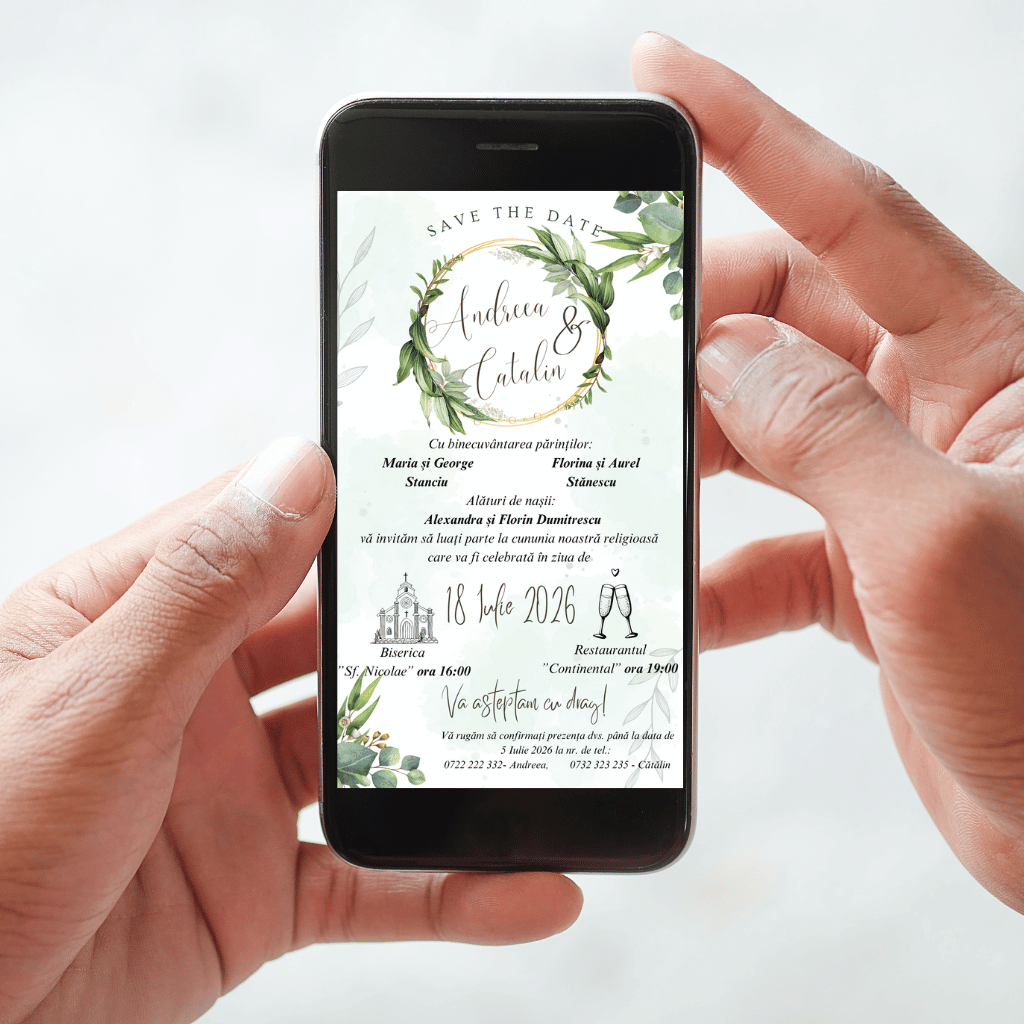 Invitatie Digitala cod Magnific C.25 - MirajulNuntii.ro
