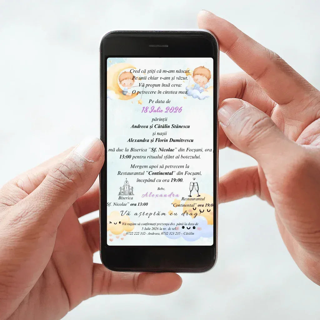 Invitatie Digitala cod Magnific B.8 - MirajulNuntii.ro