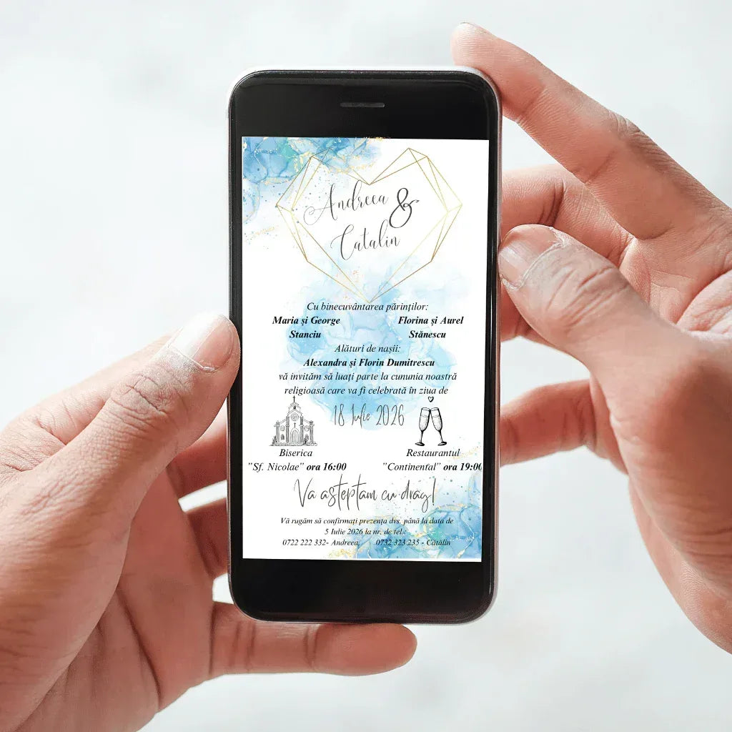 Invitatie Digitala cod Magnific C.11 - MirajulNuntii.ro