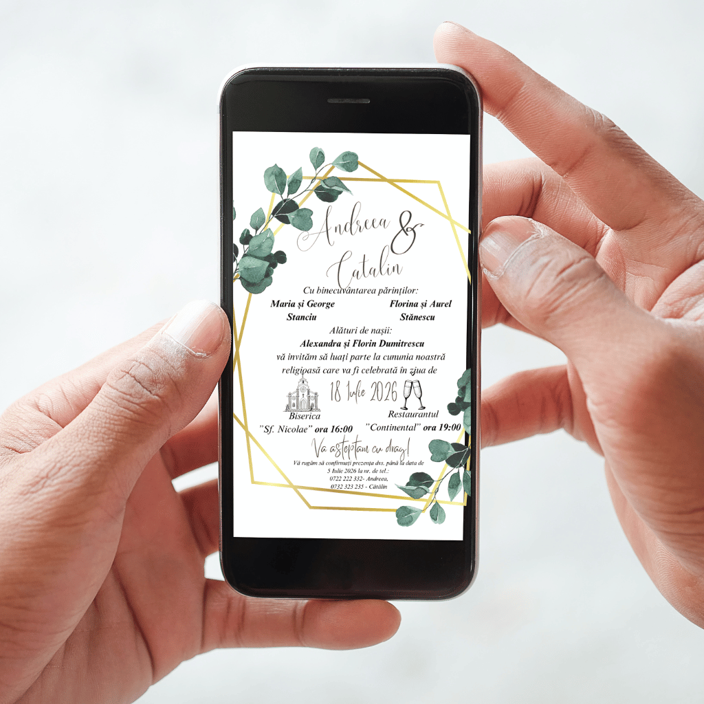Invitatie Digitala cod Magnific C.12 - MirajulNuntii.ro