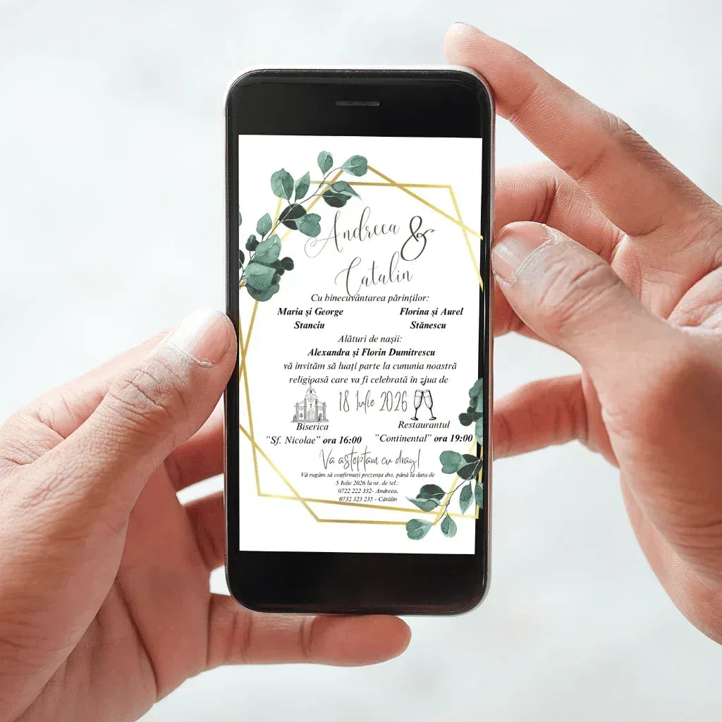 Invitatie Digitala cod Magnific C.12-10012 - MirajulNuntii.ro