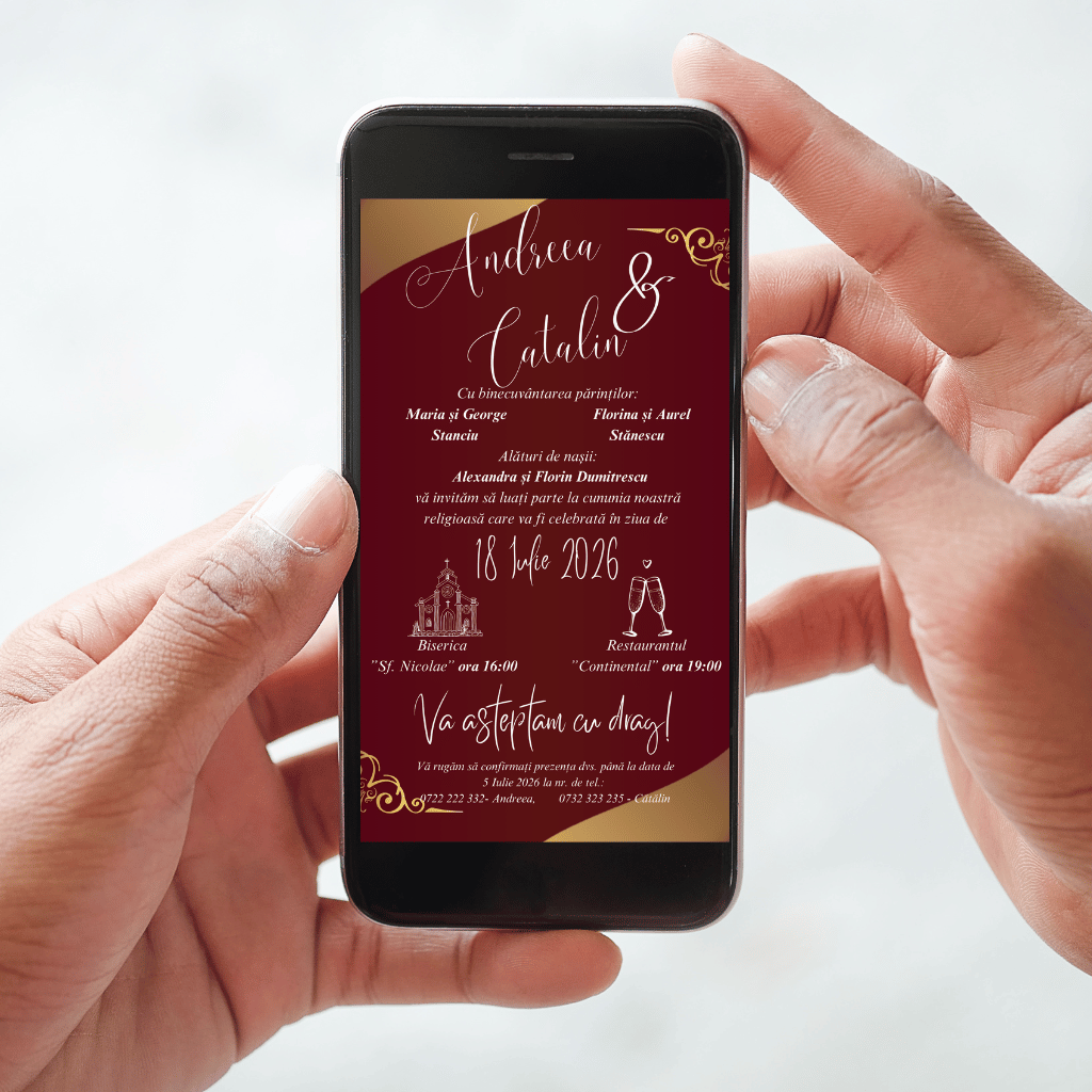 Invitatie Digitala cod Magnific C.14 - MirajulNuntii.ro