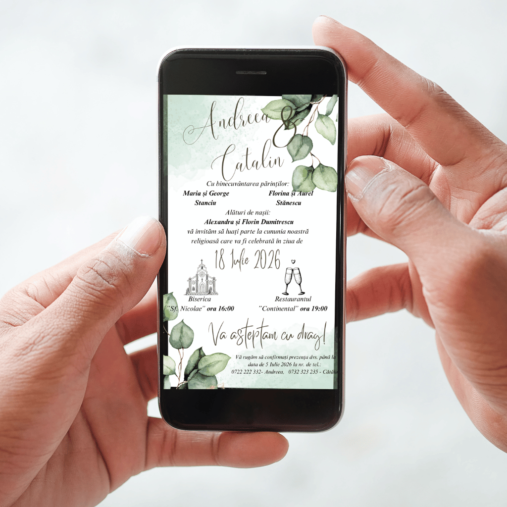 Invitatie Digitala cod Magnific C.16 - MirajulNuntii.ro