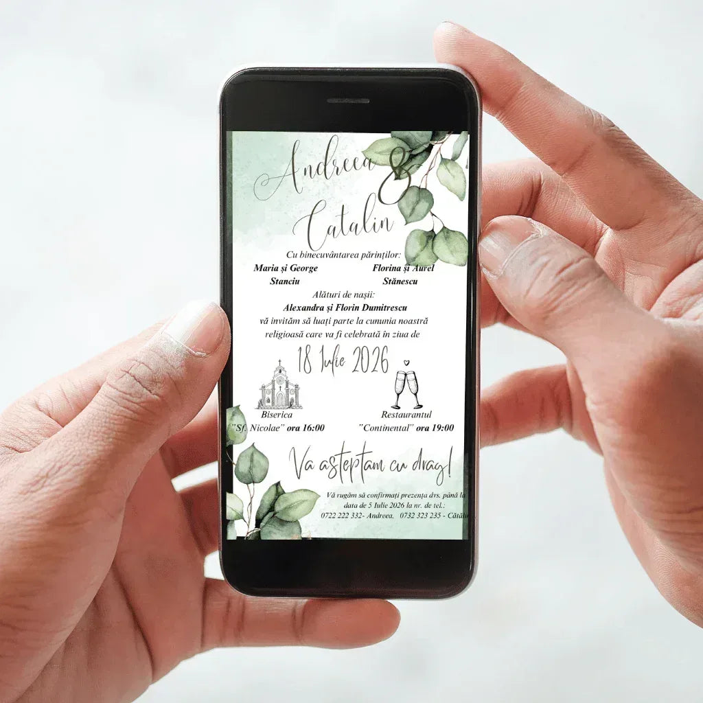 Invitatie Digitala cod Magnific C.16 - MirajulNuntii.ro