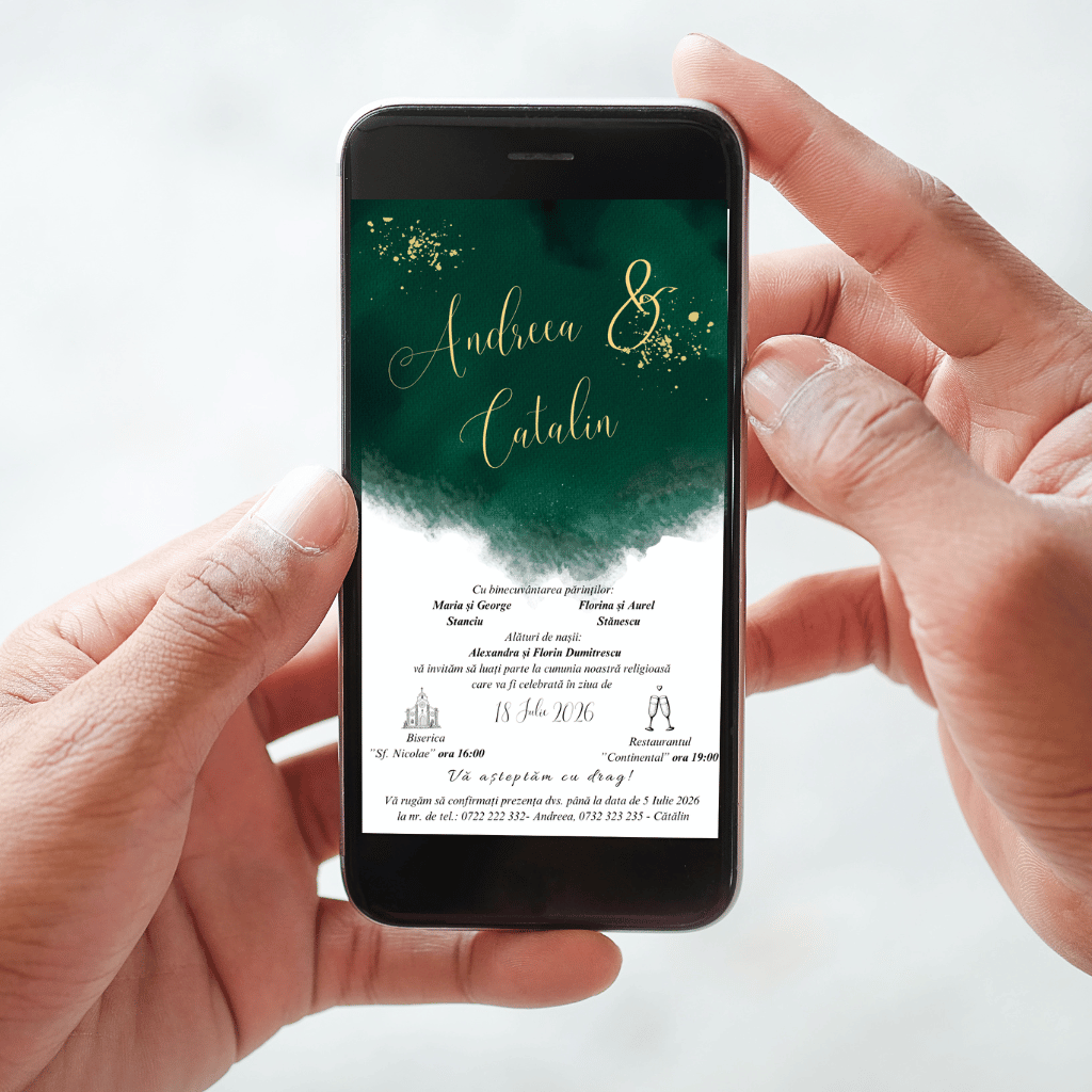 Invitatie Digitala cod Magnific C.1 - MirajulNuntii.ro