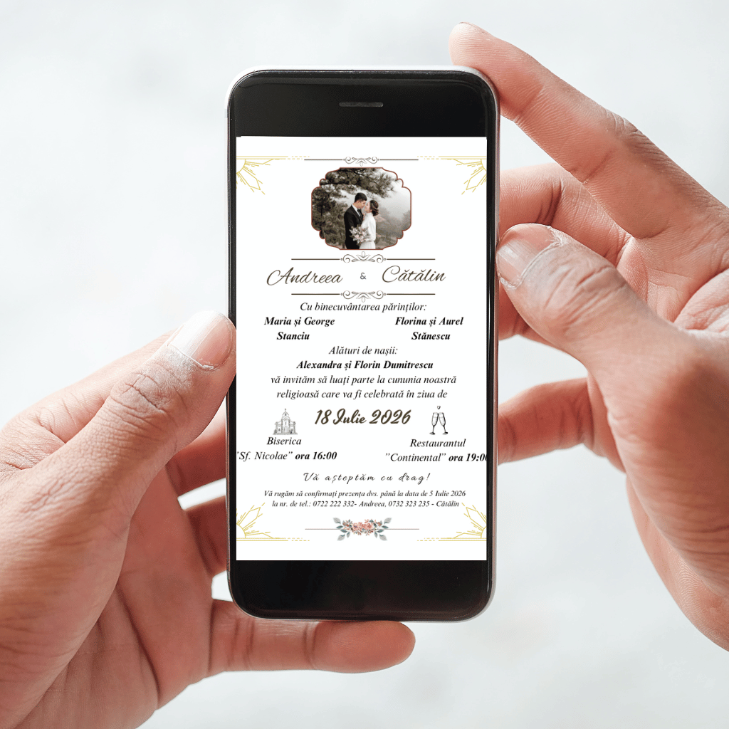Invitatie Digitala cod Magnific C.2 - MirajulNuntii.ro