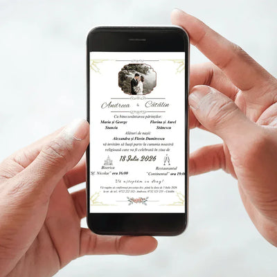 Invitatie Digitala cod Magnific C.2 - MirajulNuntii.ro