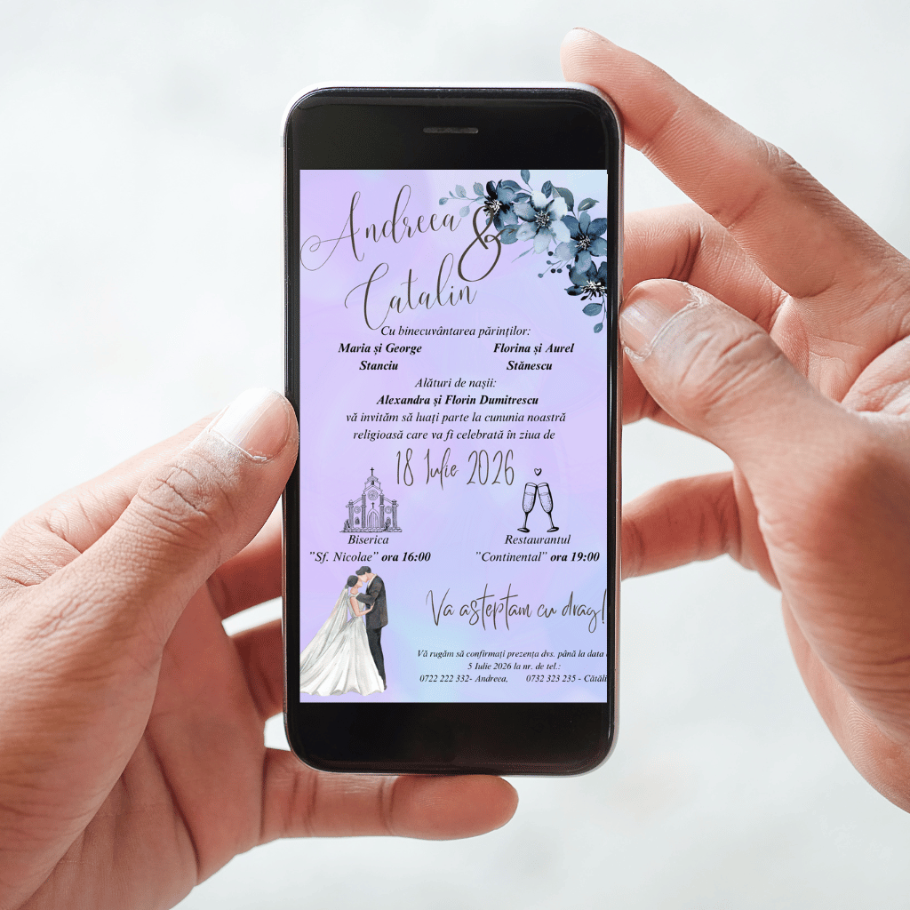 Invitatie Digitala cod Magnific C.20 - MirajulNuntii.ro