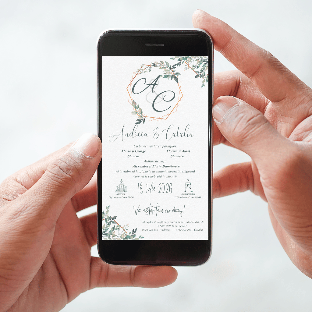 Invitatie Digitala cod Magnific C.22 - MirajulNuntii.ro