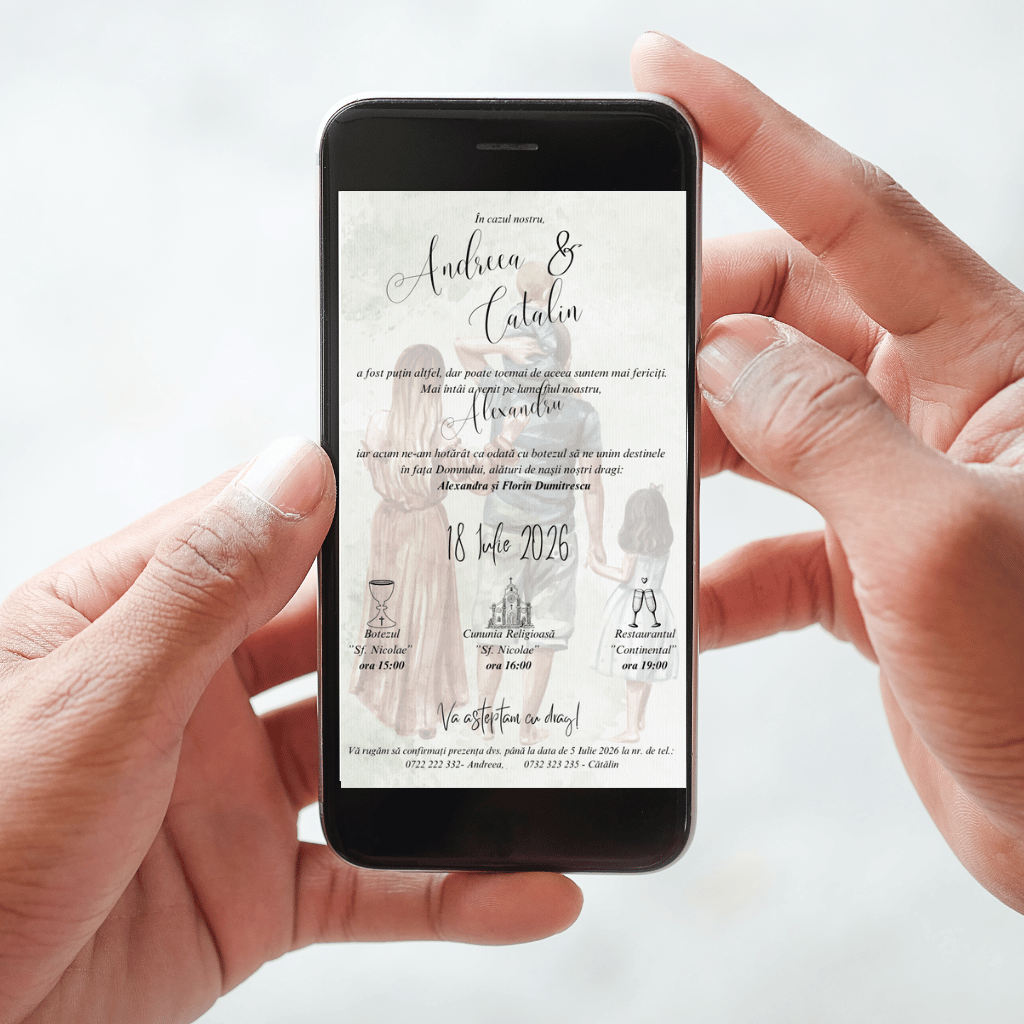 Invitatie Digitala cod Magnific C.27 - MirajulNuntii.ro