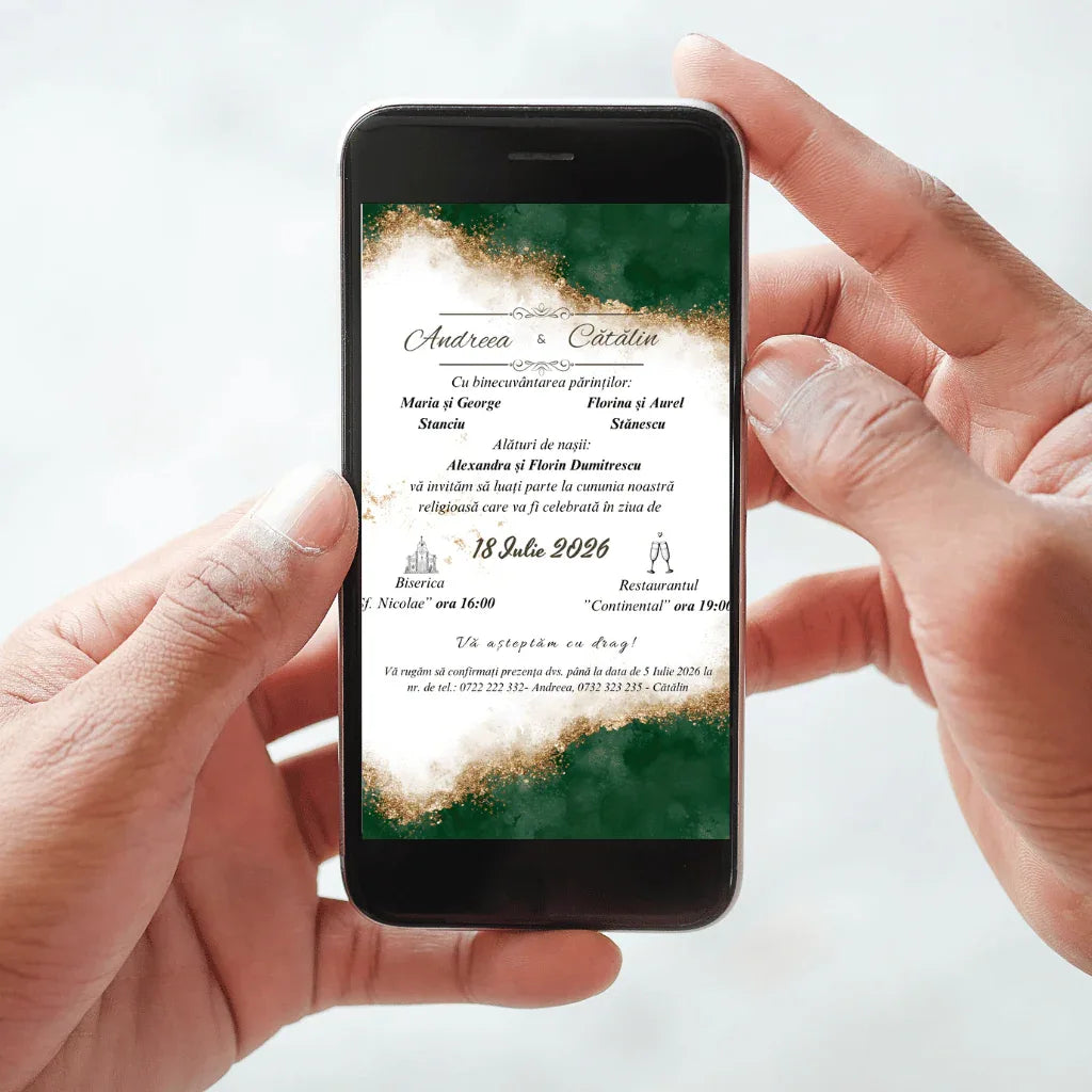 Invitatie Digitala cod Magnific C.4 - MirajulNuntii.ro