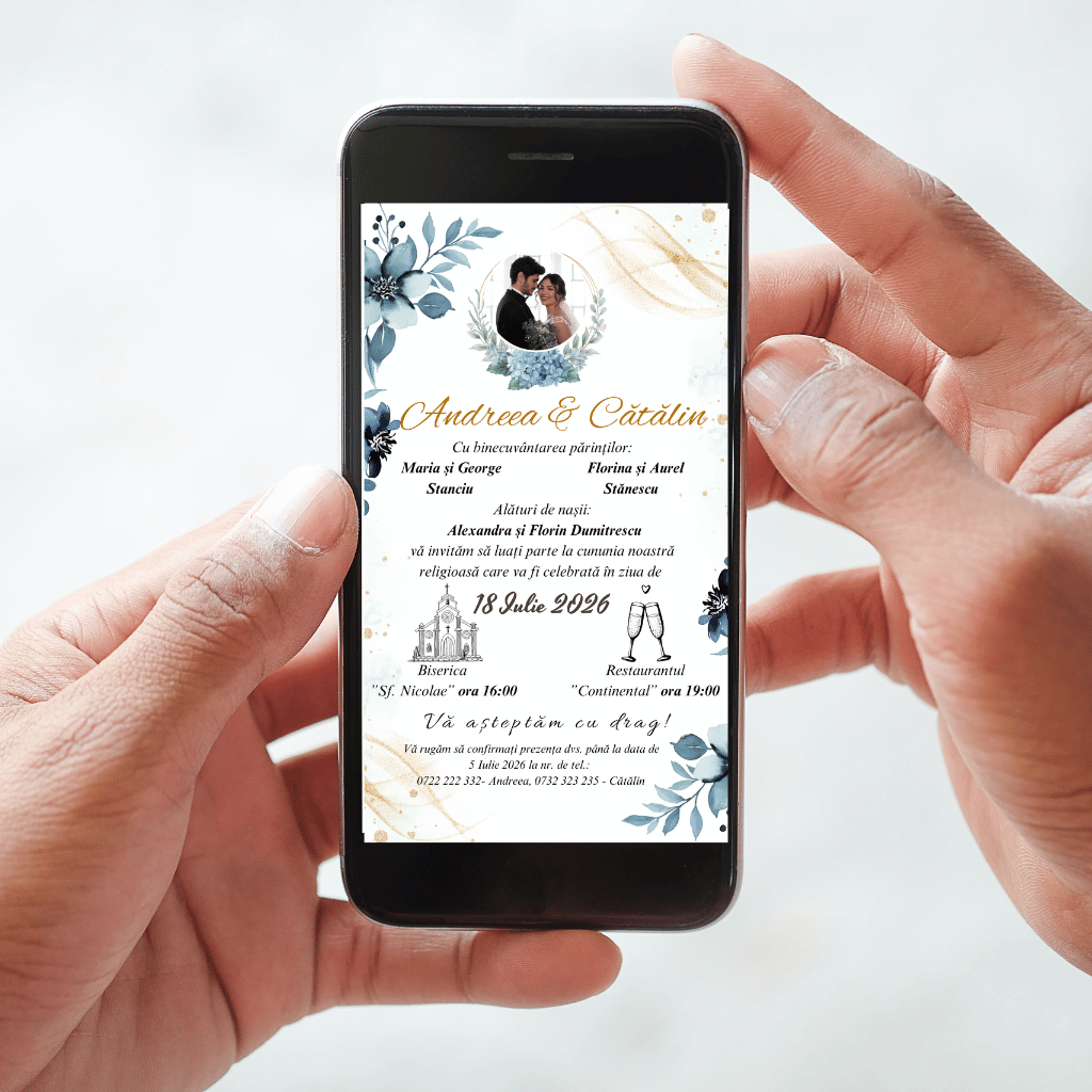 Invitatie Digitala cod Magnific C.5 - MirajulNuntii.ro
