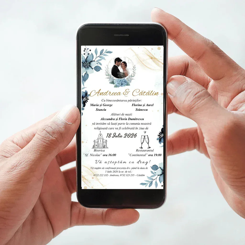 Invitatie Digitala cod Magnific C.5 - MirajulNuntii.ro