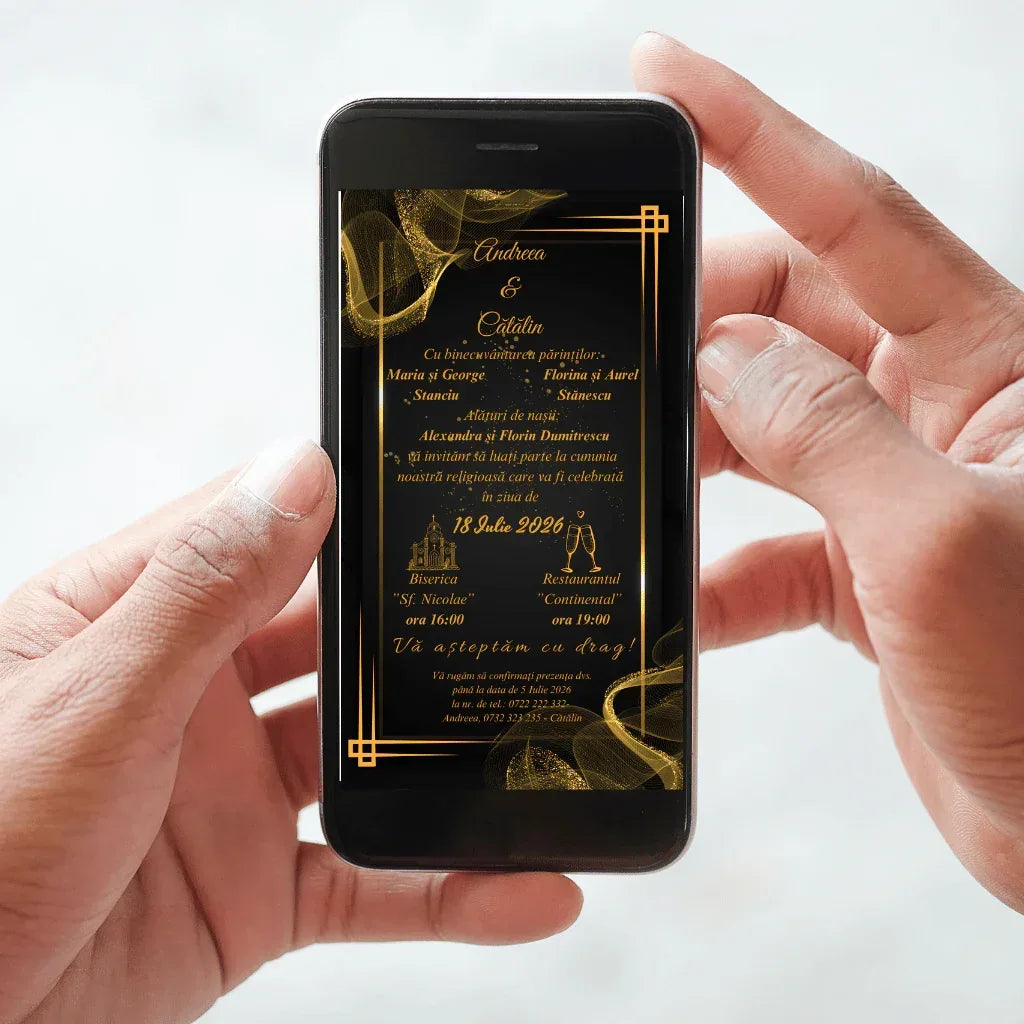 Invitatie Digitala cod Magnific C.6 - MirajulNuntii.ro