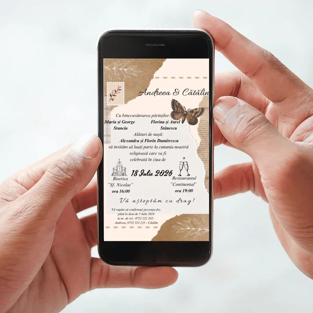 Invitatie Digitala cod Magnific C.7 - MirajulNuntii.ro