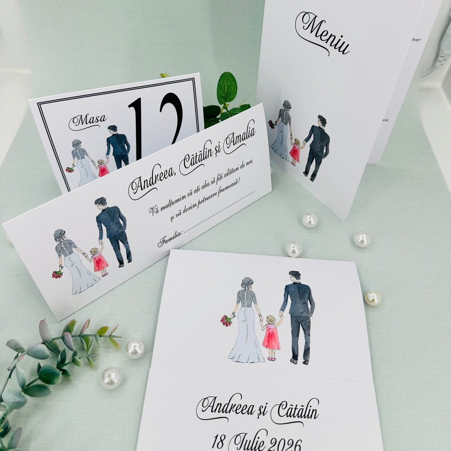 Invitatii nunta si botez cod Miraj-20791 - MirajulNuntii.ro