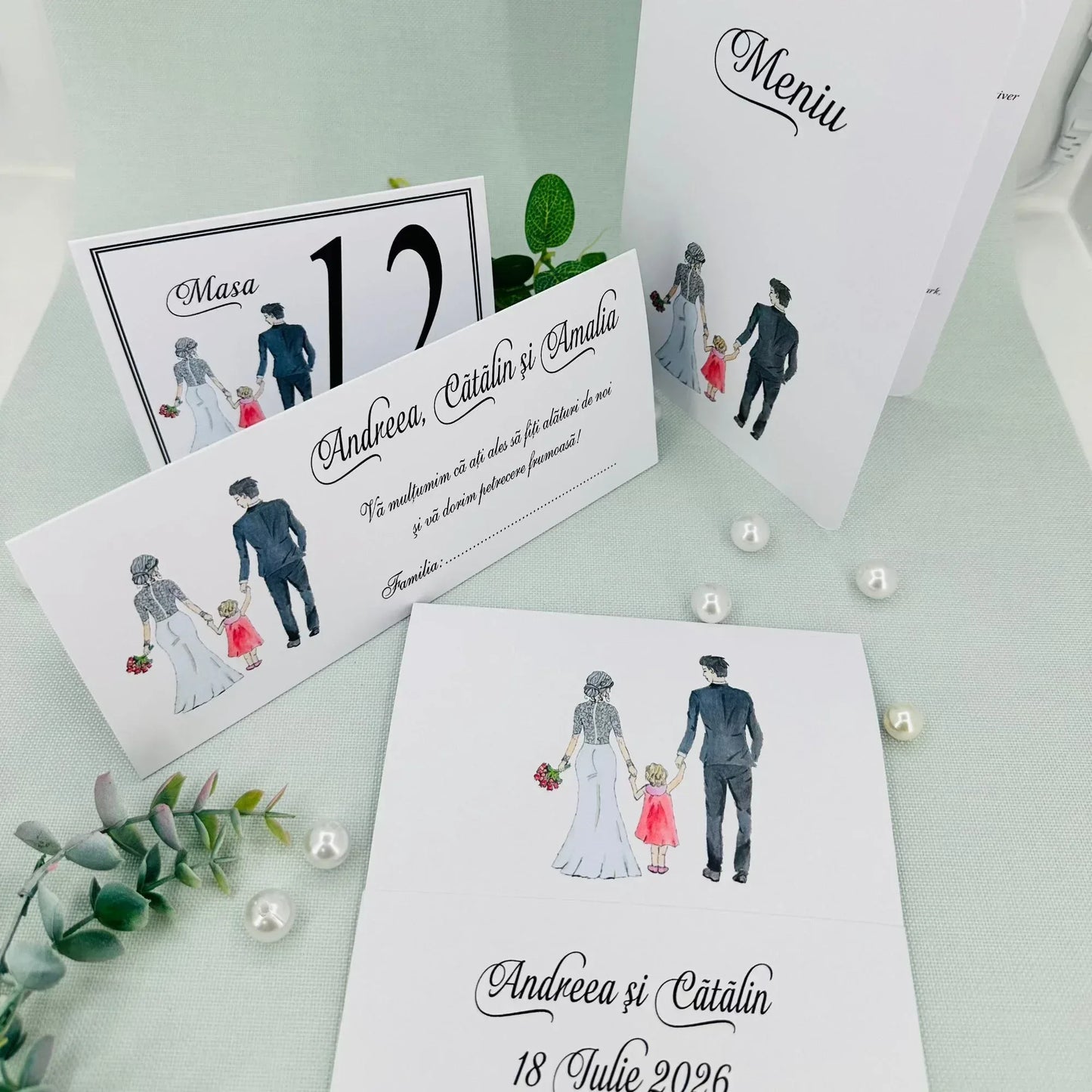 Invitatii nunta si botez cod Miraj-20791 - MirajulNuntii.ro