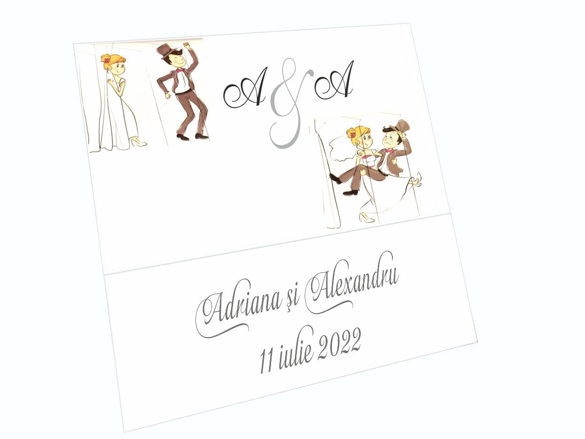 Invitatii nunta cod Miraj 08 - MirajulNuntii.ro