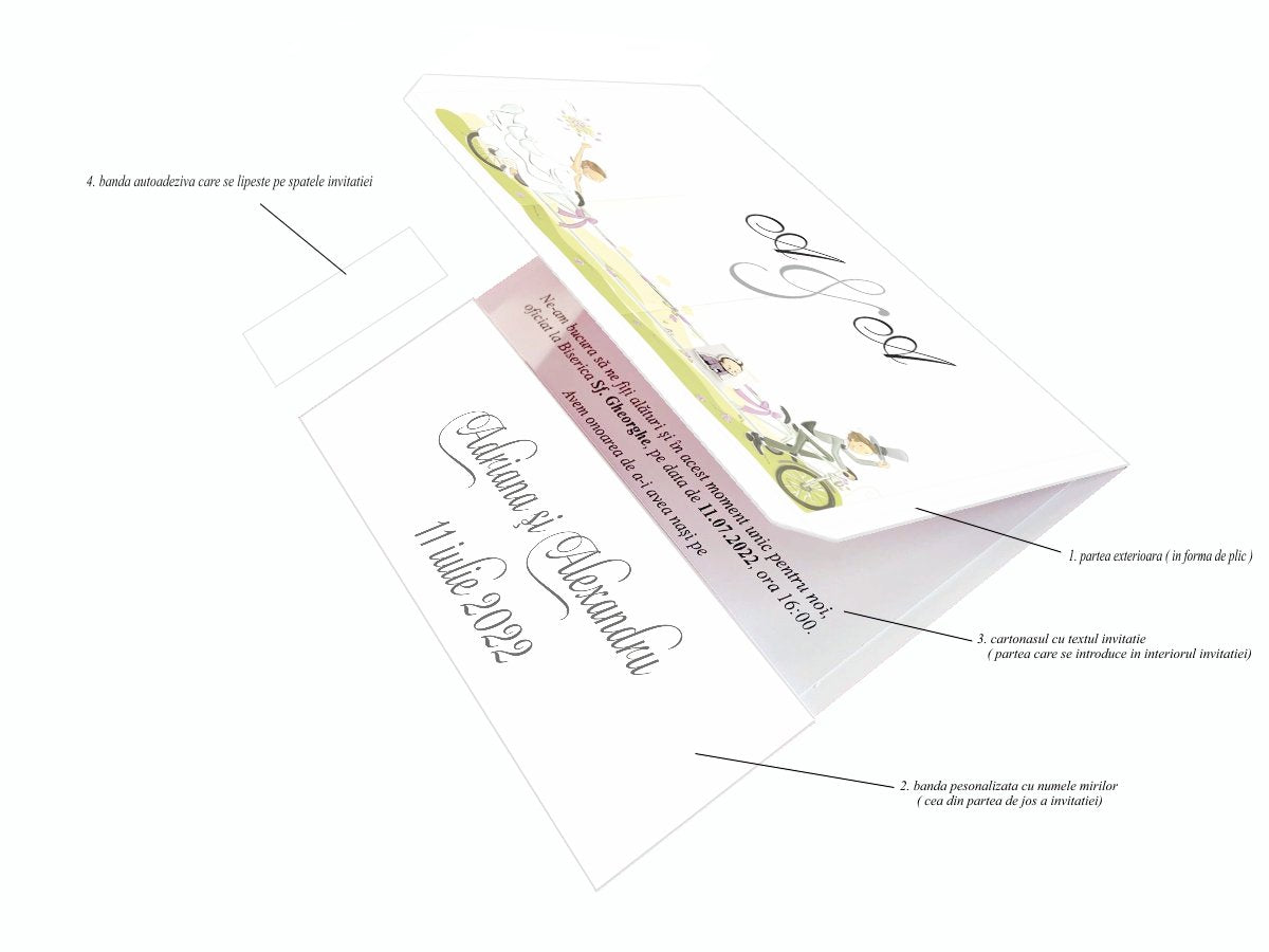 Invitatii nunta si botez cod Miraj-20371 - MirajulNuntii.ro