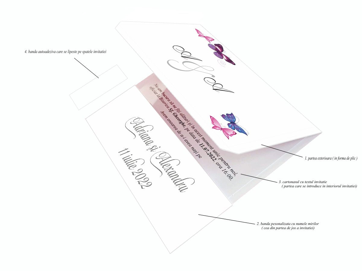 Invitatii nunta cod Miraj-20521 - MirajulNuntii.ro