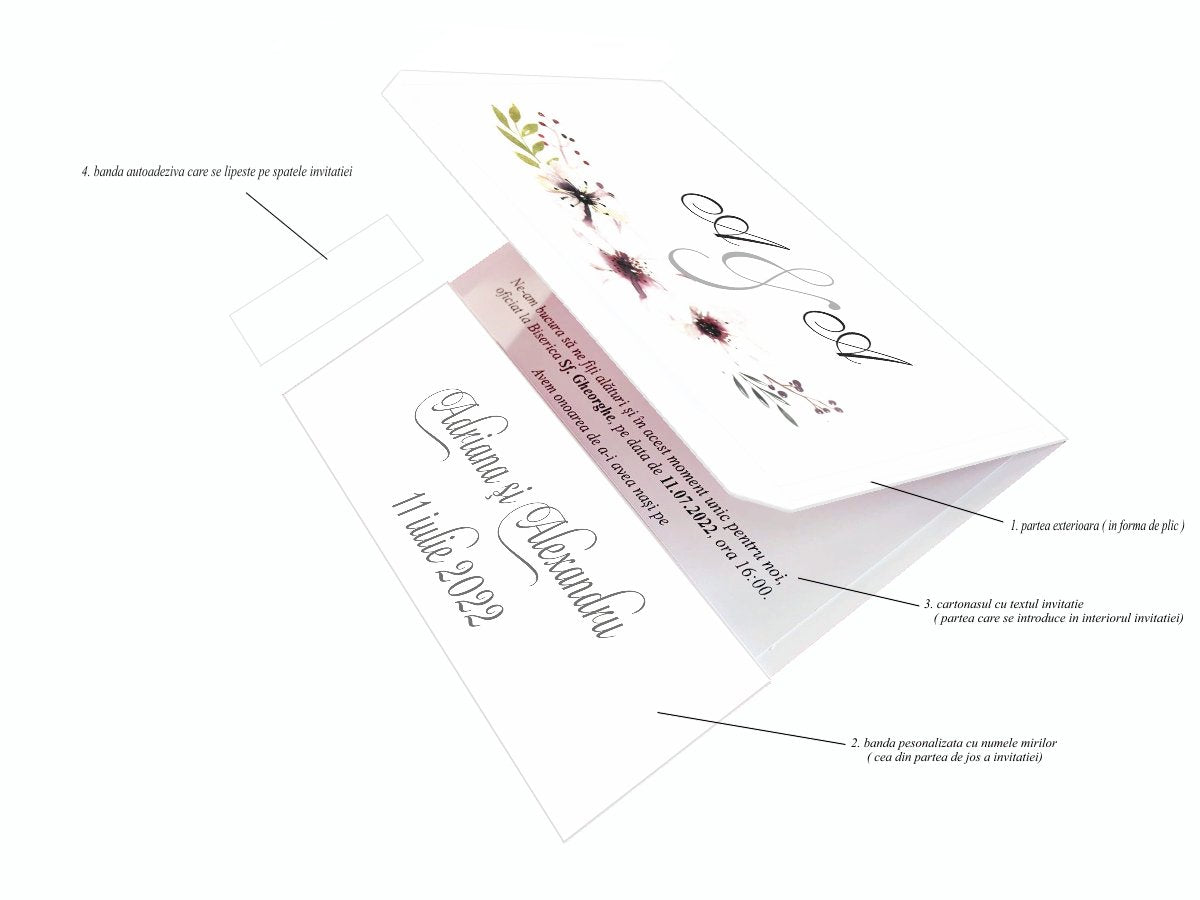 Invitatii nunta cod Miraj-20611 - MirajulNuntii.ro