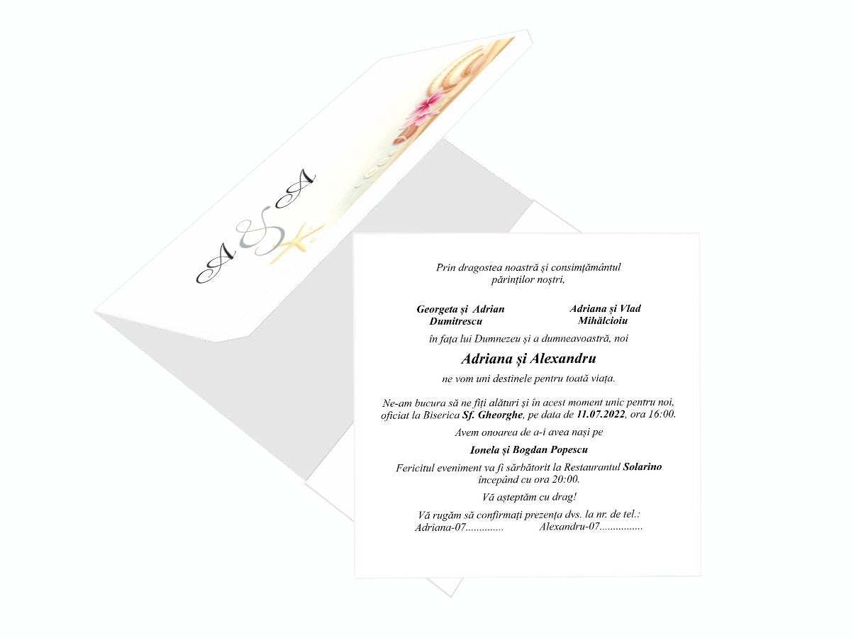 Invitatii nunta cod Miraj-2036 - MirajulNuntii.ro