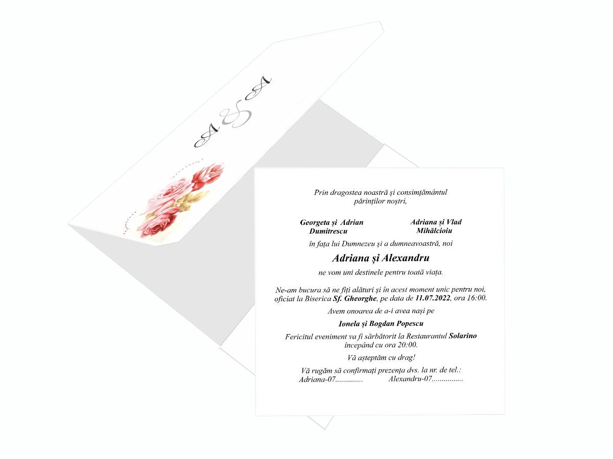 Invitatii nunta cod Miraj-2040 - MirajulNuntii.ro