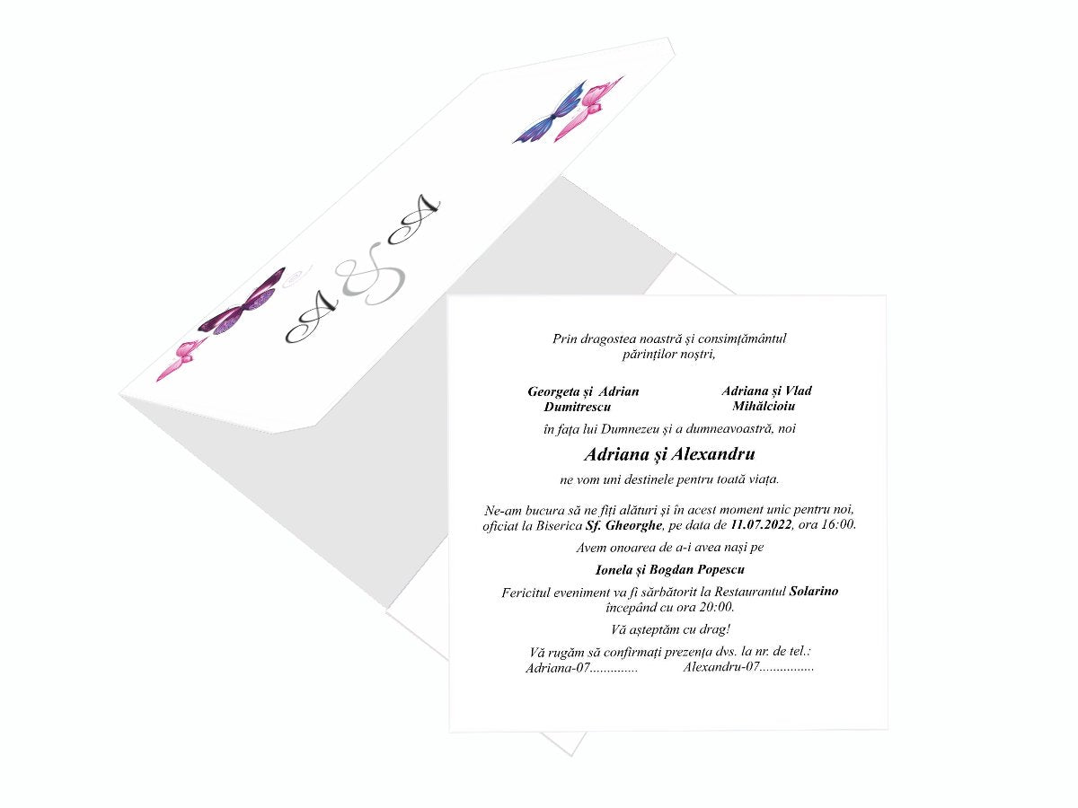 Invitatii nunta cod Miraj-20521 - MirajulNuntii.ro