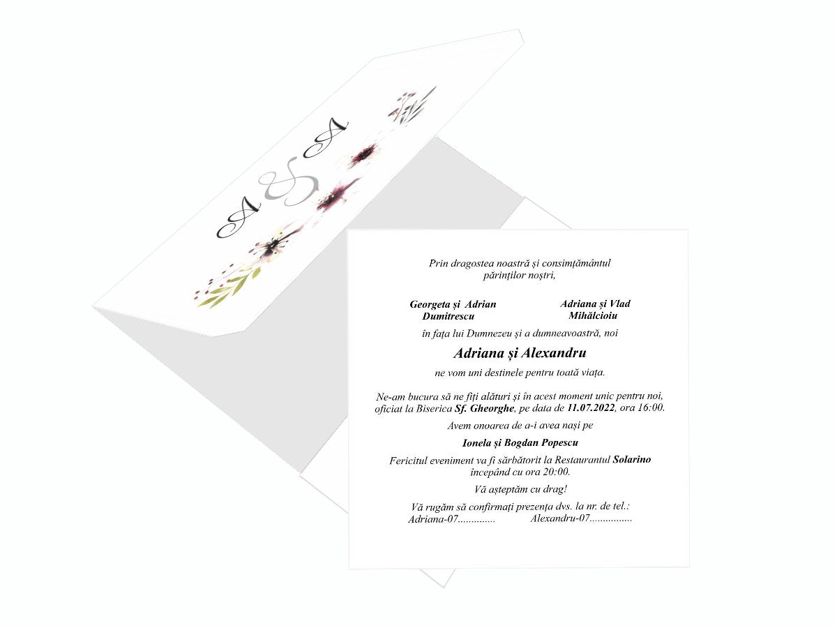 Invitatii nunta cod Miraj-20611 - MirajulNuntii.ro