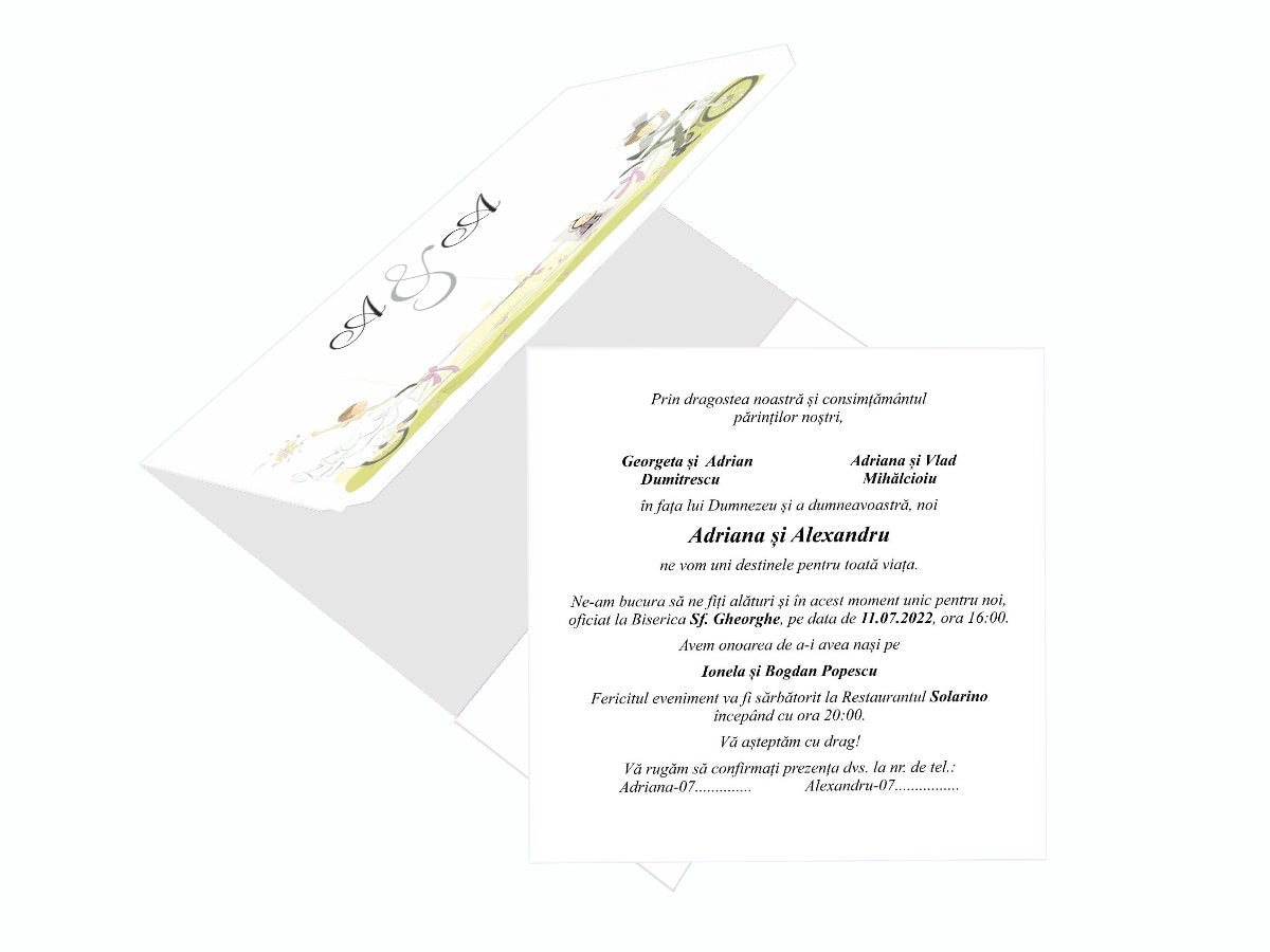 Invitatii nunta si botez cod Miraj-20371 - MirajulNuntii.ro
