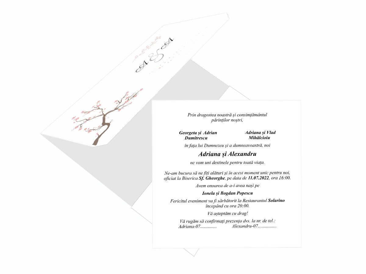 Invitatii nunta cod Miraj-20431 - MirajulNuntii.ro