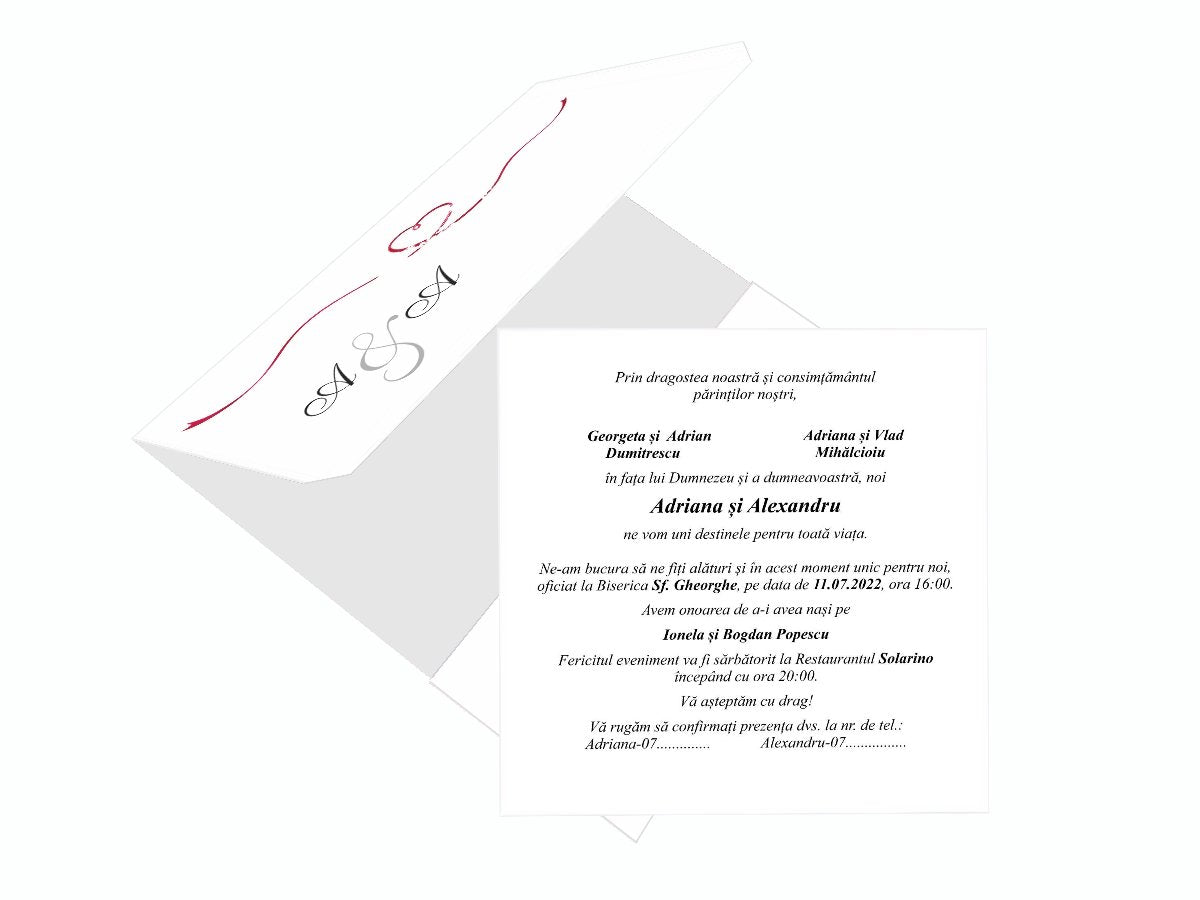 Invitatii nunta cod Miraj-2026 - MirajulNuntii.ro