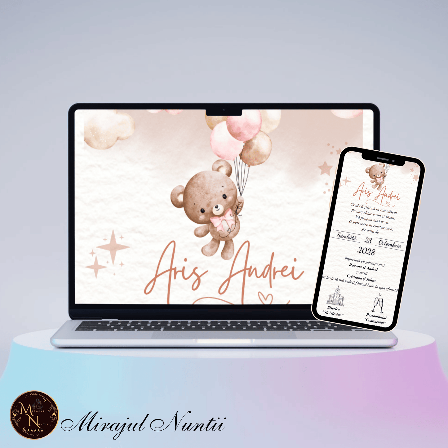 Invitatie On-Line Botez cod CB.8